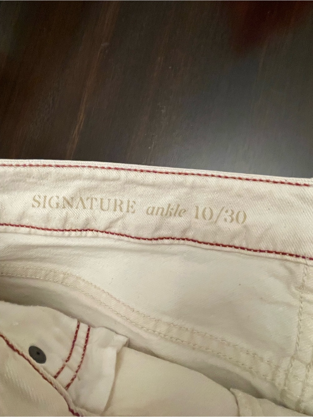 Signature Ankle Jeans with Red Stitching